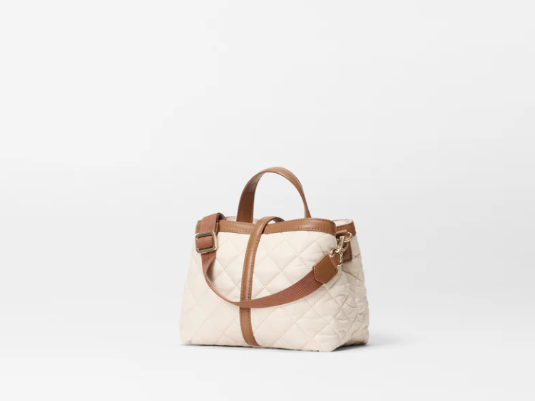 Mini Astor Top Handle - Sandshell With Brown