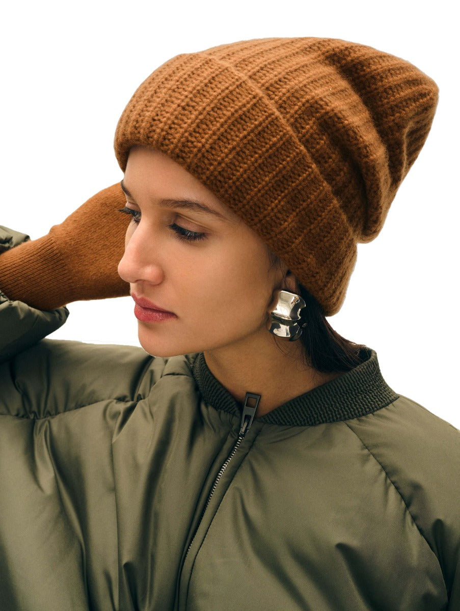 Cashmere Luxe Beanie Cedar Brown