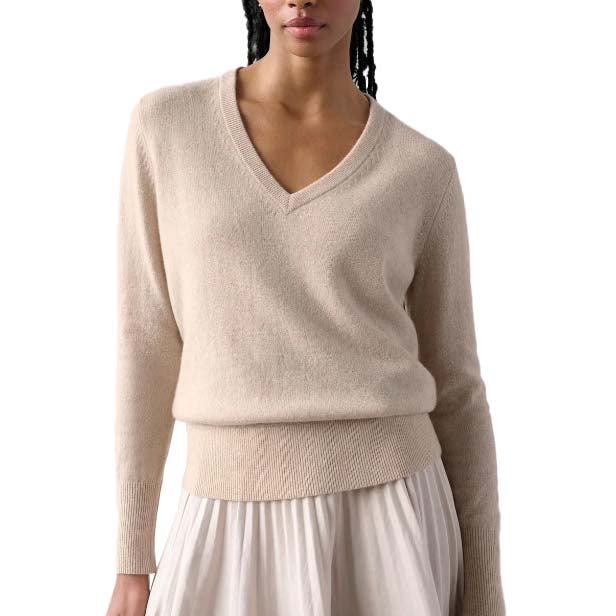Cashmere Core VNeck Sandwisp Heather
