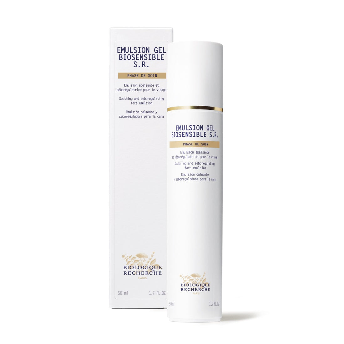 Emulsion Gel Biosensible S.R. packaging on a white background