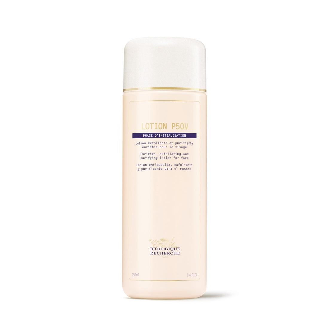 ChatGPT said:
Lotion P50V exfoliating toner, 8.4 fl.oz. Tall white plastic bottle labeled &quot;Lotion P50&quot; with black text on a clean white background. This vitamin-enriched toner gently exfoliates dead skin cells, balances pH, hydrates, and refines skin texture, ideal for normal to dry and mature skin types.