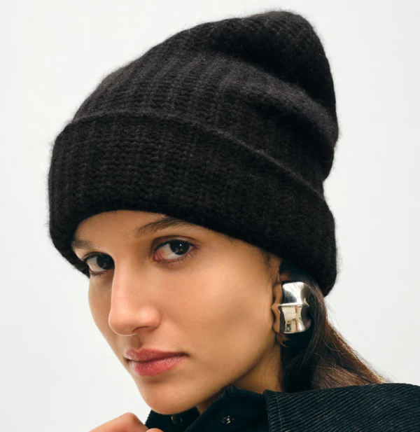 Cashmere Luxe Beanie Black